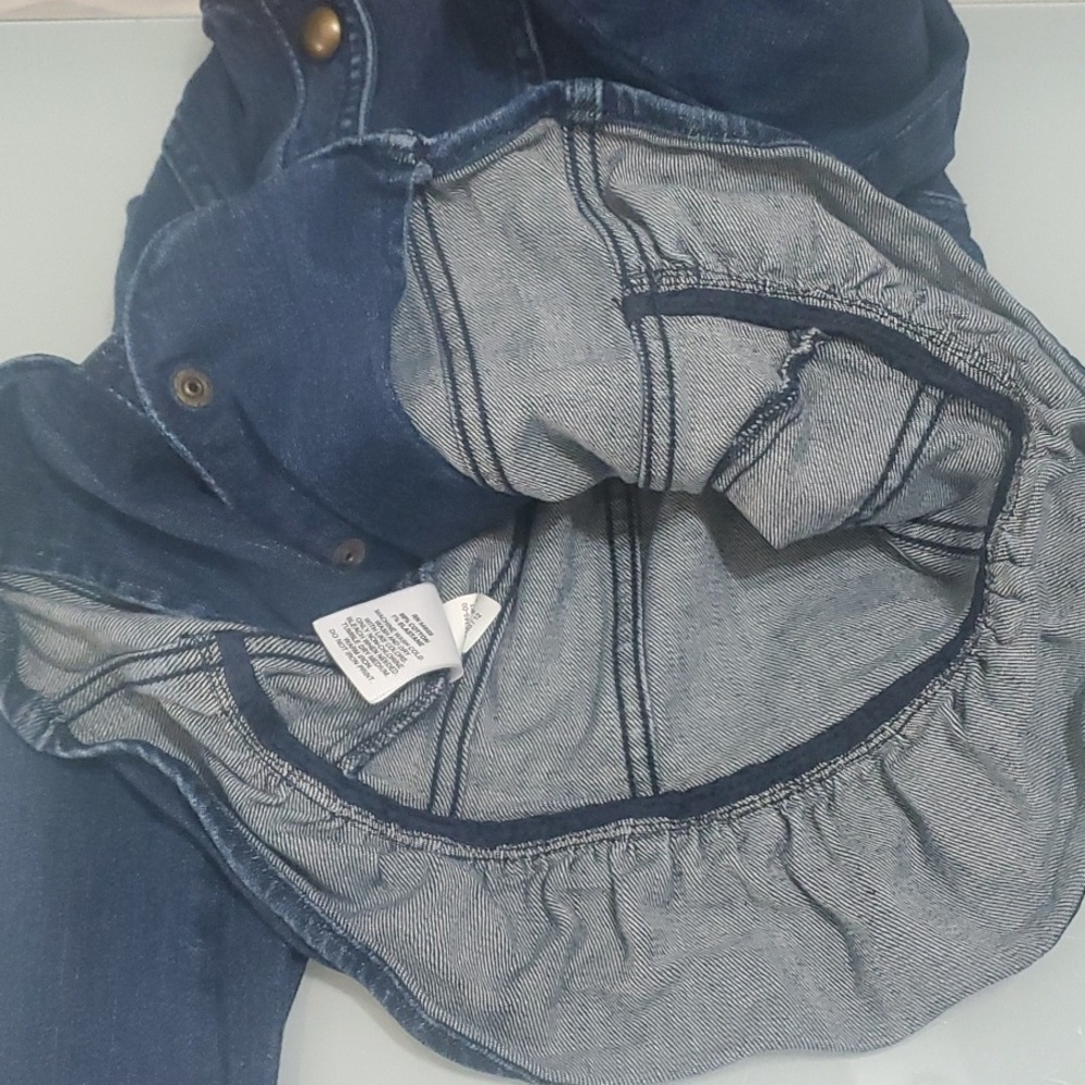 Gap Riding Jacket Kids Girls Size Medium M BLUE DENIM Ride Riding - Picture 14 of 14